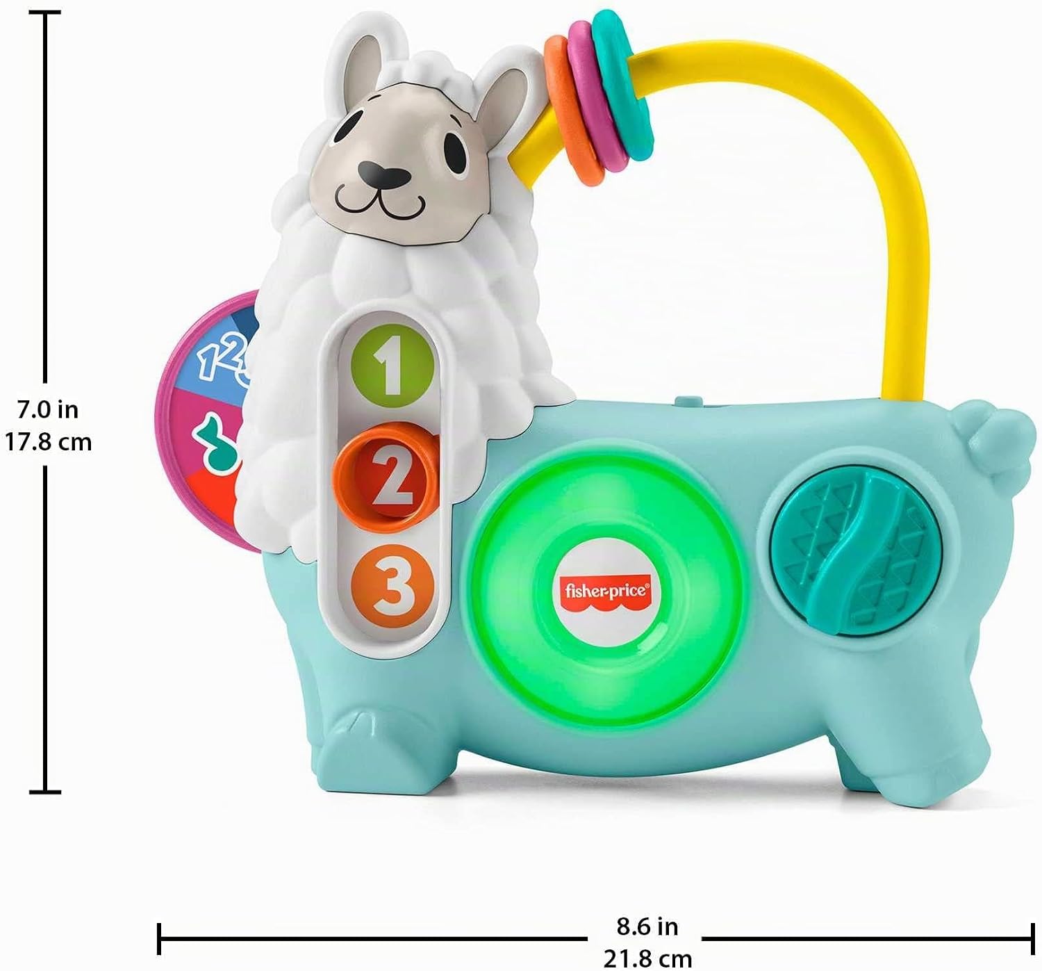 Fisher-Price Linkimals Emma le Lama, version française, jouet électronique pour bébé et tout-petit, jouet lumineux et musical, Jouet Éveil, Dès 9 mois, HNM89 – Image 5