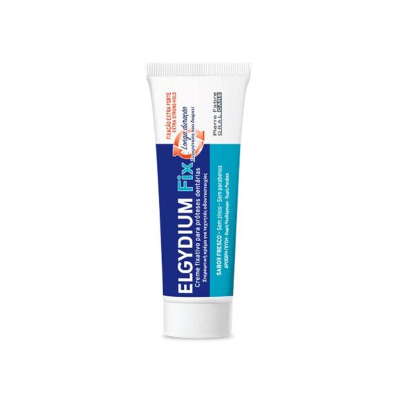 Elgydium Fix Fixation Extra Forte 45 g - Crème fixative pour prothèses dentaires - Tenue extra forte - Longue durée de vie - Démoulage facile