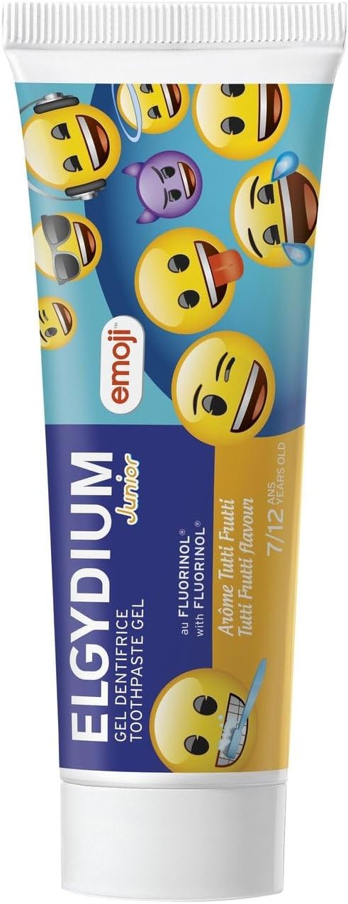 ELGYDIUM - Dentifrice Junior Tutti Frutti, Protection Caries et Soin Doux pour 7-12 ans, Tube 50mL