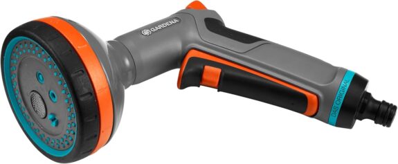 Pistolet d'arrosage multi-applications Comfort de Gardena : pistolet d'arrosage et de nettoyage, 5 formes de pulvérisation, résistant au gel