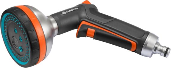 Pistolet d'arrosage multi-applications Premium de Gardena : pistolet d'arrosage et de nettoyage, 5 formes de pulvérisation, filtre, robuste