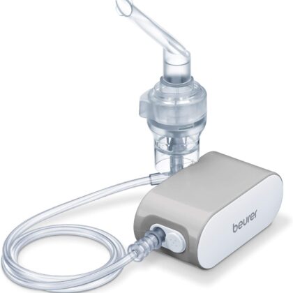 Beurer IH 58 Nébuliseur avec technologie de compresseur à air comprimé, petit et silencieux, l'inhalateur est idéal pour voyager