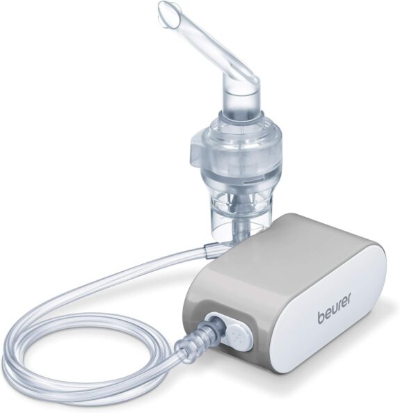 Beurer IH 58 Nébuliseur avec technologie de compresseur à air comprimé, petit et silencieux, l'inhalateur est idéal pour voyager