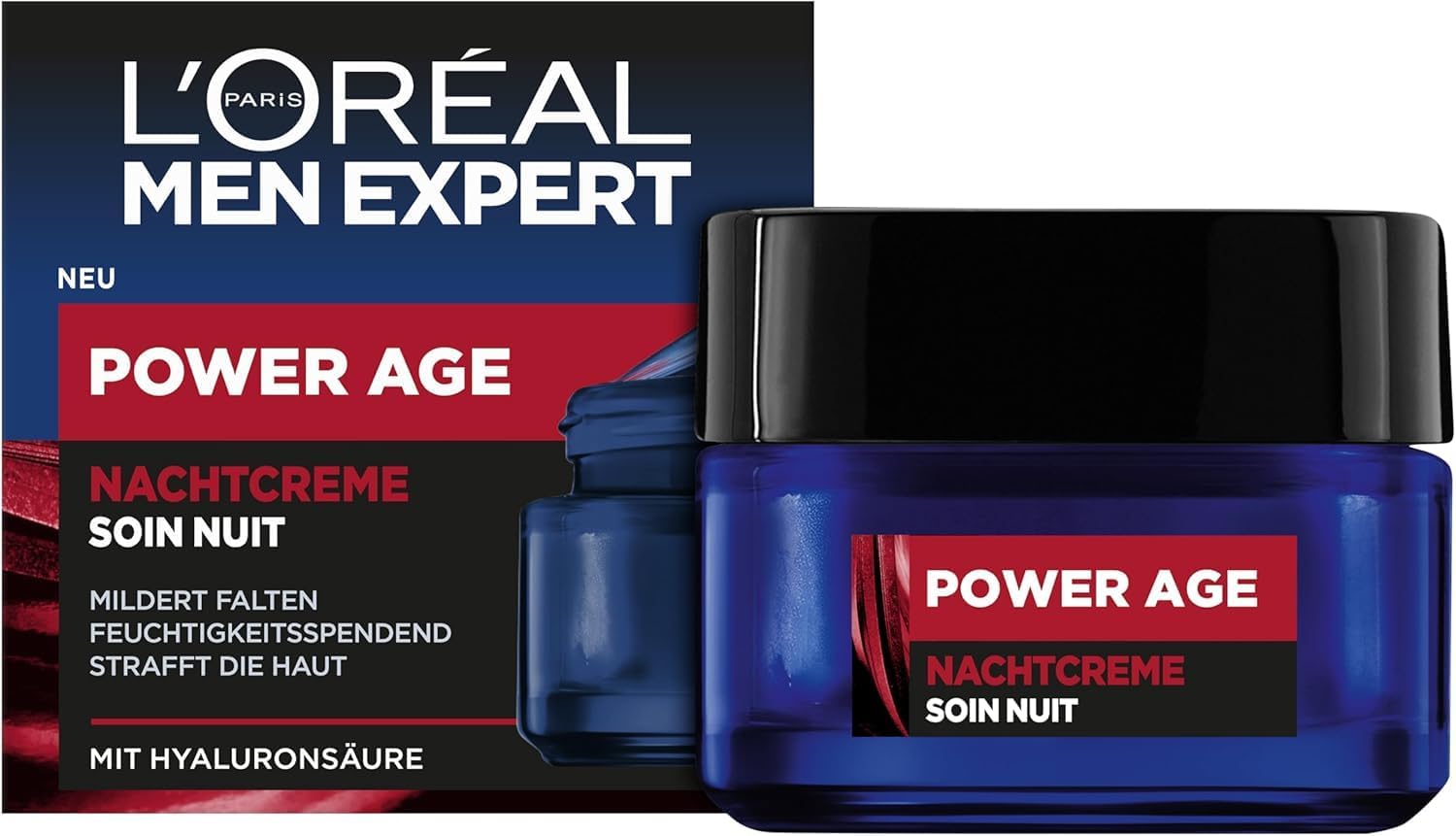 L'Oréal Men Expert Power Age Soin Nuit Anti-Âge Acide Hyaluronique 50ml