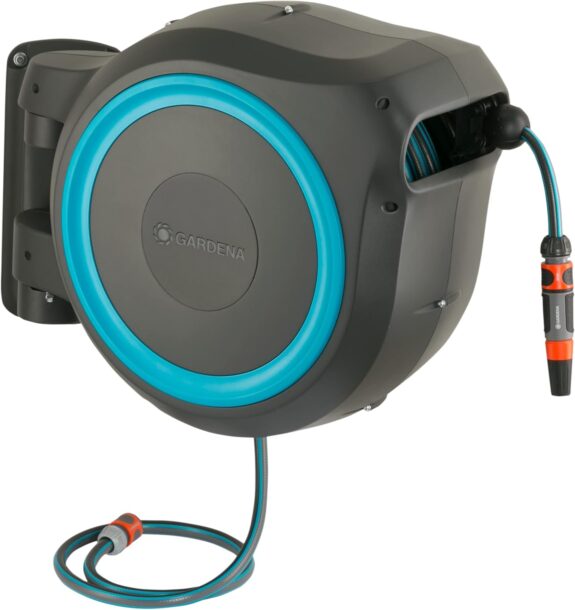 GARDENA Dévidoir automatique mural gardena rollup m/l - 25 m - bleu