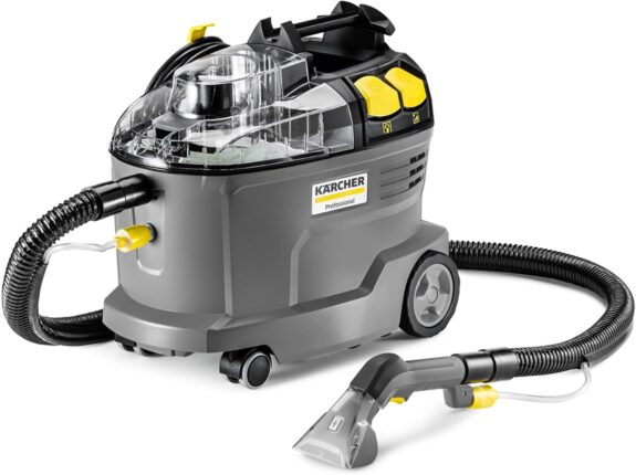 Kärcher Injecteur-extracteur Puzzi 8/1, pour tissus d'ameublement et surfaces textiles, réservoir d'eau : 8 l, rendement de surface : 12-18 m²/h, poids : 8,6 kg, buse ergonomique