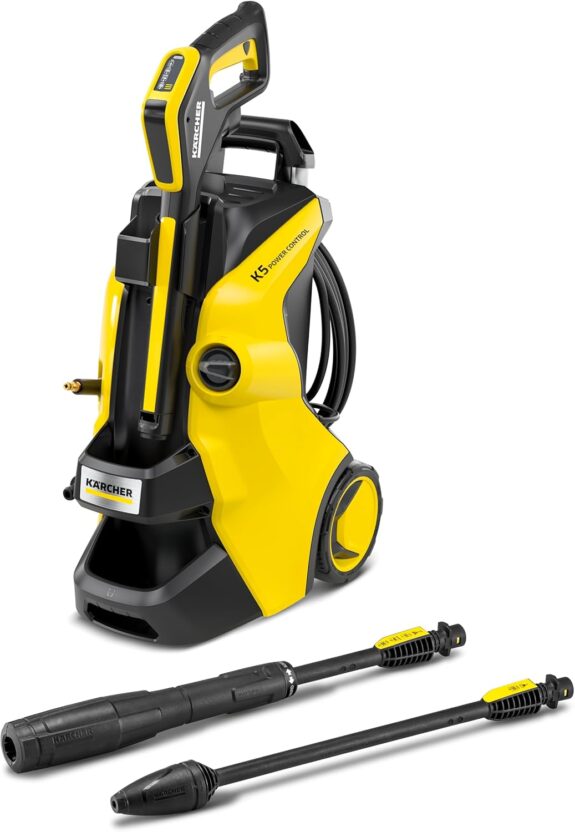 Kärcher Nettoyeur Haute Pression K 5 Power Control, Pression : Max. 145 Bar, Débit : 500 l/h, Surface : 40 m²/h, Filtre à Eau, Poids : 13 kg, Flexible et Pistolet Haute Pression, Rotabuse, Lance