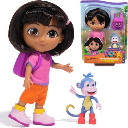 Dora - Coffret Meilleurs Amis - Poupée Et Figurine | Poupée Avec Vêtements Accessoire Et Figurine De Babouche - Dessin Animé Jouet Maison De Poupée - Dès 3 Ans