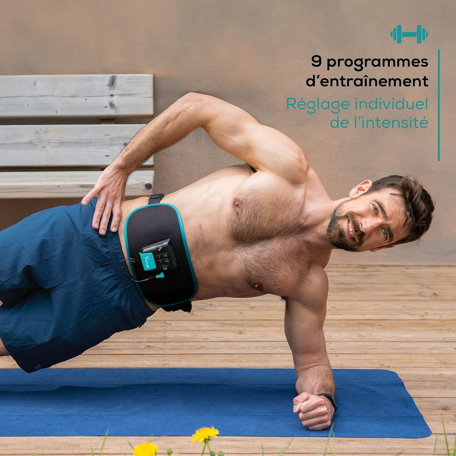 Beurer Corefit II by Antelope Ceinture d'entraînement, stimulation ciblée des muscles abdominaux et dorsaux, efficace pour la construction musculaire et la combustion des graisses, 9 programmes – Image 3