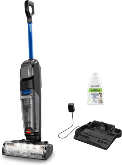 Bissell CrossWave OmniFind Aspirateur Balai Laveur sans Fil 4006N | Aspire & lave en même temps, LED FurFinder pour détecter saletés & poils d'animaux, multi-surfaces 185m²