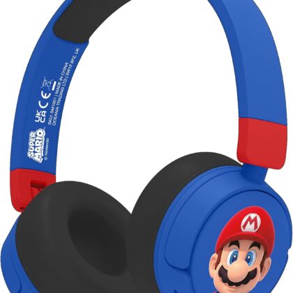 OTL Technologies SM1001 Super Mario Casque sans Fil pour Enfant Bleu