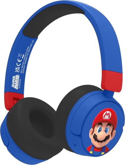 OTL Technologies SM1001 Super Mario Casque sans Fil pour Enfant Bleu