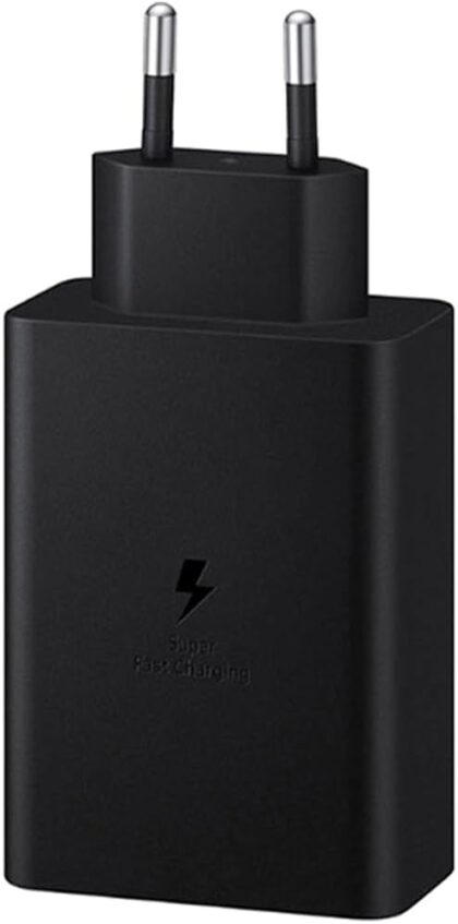Samsung Chargeur Secteur Ultra Rapide Trio 65W, 2X Ports USB Type C & 1x USB Type A (sans câble) Noir